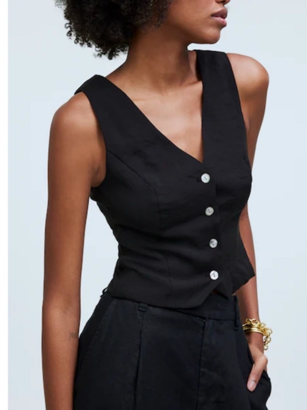Madewell Katrina Black Vest - Picture 2 of 8